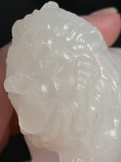 White Jade Lion Carving