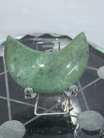 Amazonite Moon Carving – 4.6–5 cm (Pick Your Own)