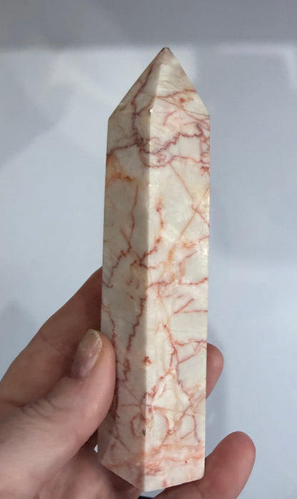 Red Vein Jasper Crystal Tower – 13.7cm | 298g E