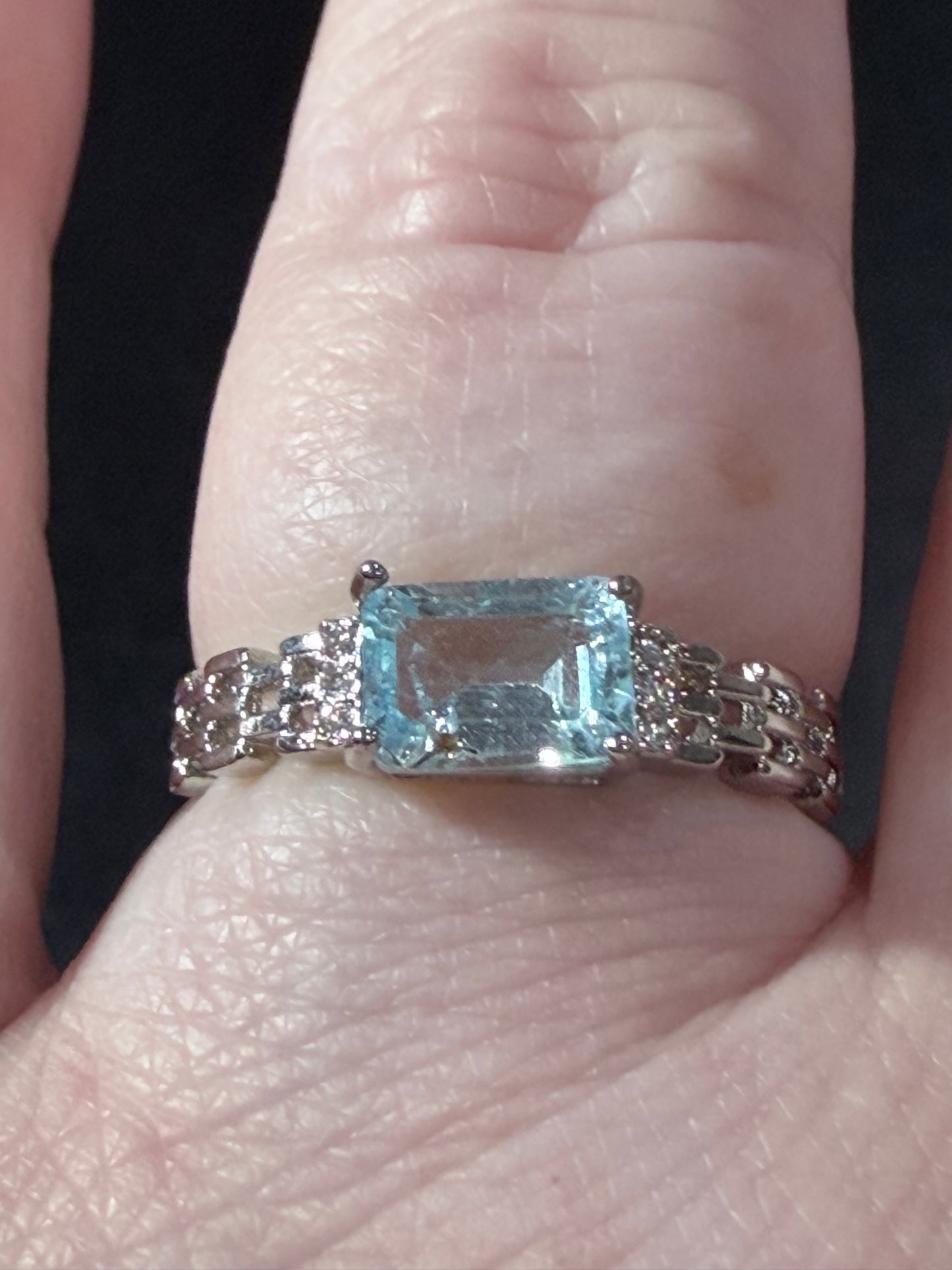 Adjustable Aquamarine Ring