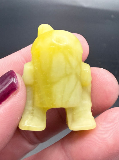 🤖 Crystal R2-D2 Carvings – Galactic Guardians of Energy