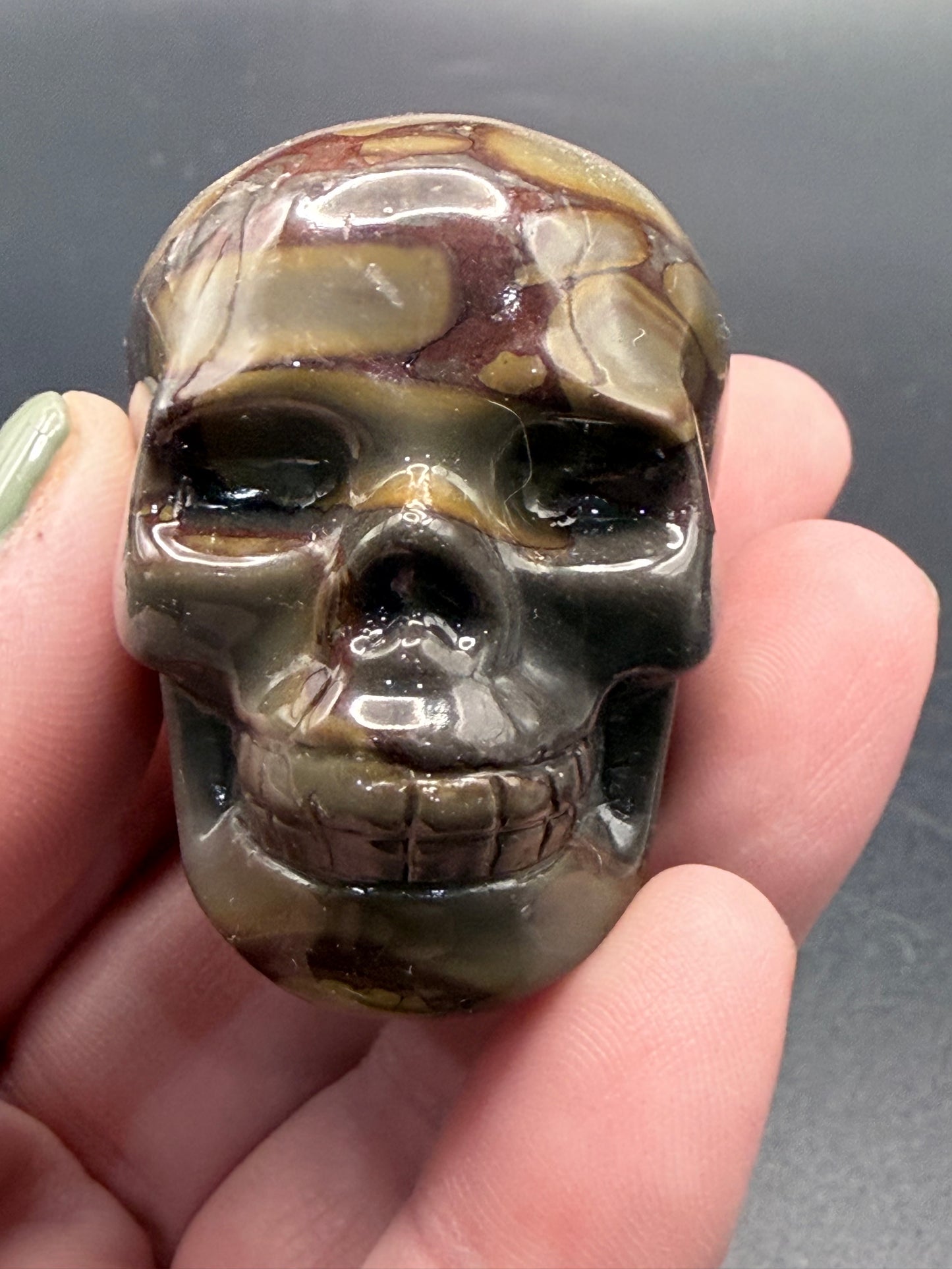 Fruit Jasper Skull