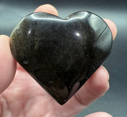 Golden Sheen Obsidian Heart – 5.2 x 4.8cm