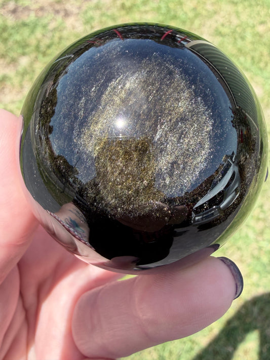 Gold Sheen Obsidian Sphere – 195g