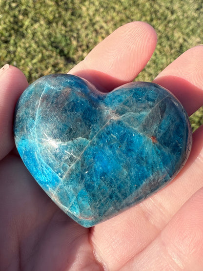 Blue Apatite Heart 5.5cm