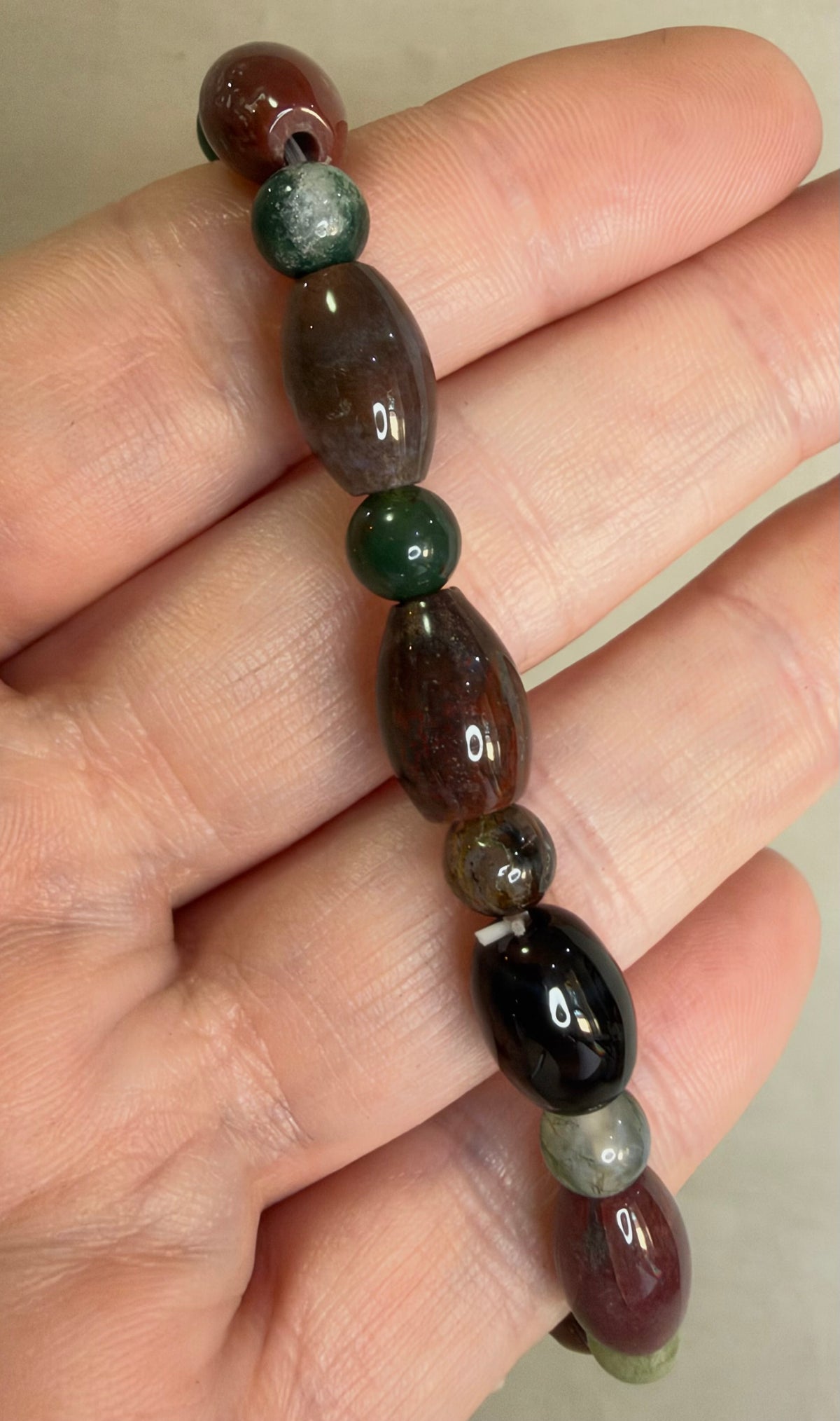 Ocean Jasper Bracelet – Oval & Round Beads