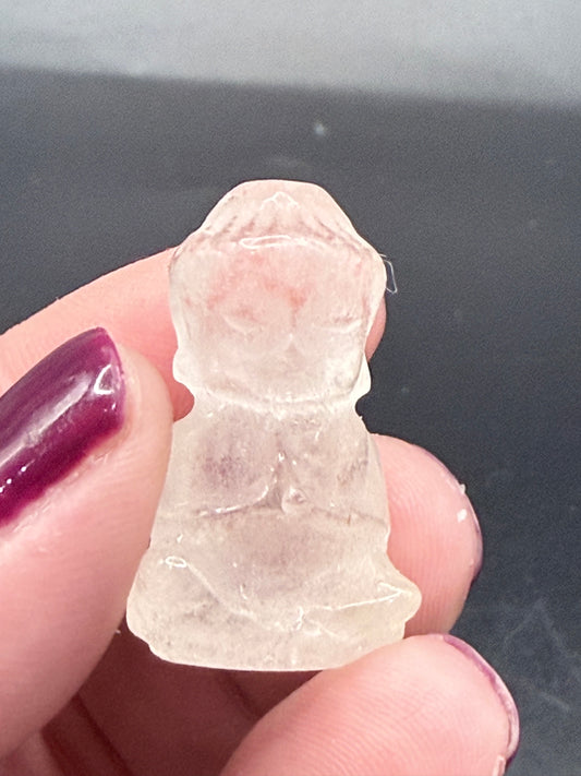 Clear Quartz Buddha Carving