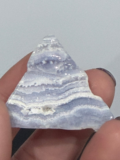 Blue Lace Agate Mini Freeform with Druzy F