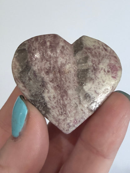 Pink Tourmaline in Matrix Heart B 4.5cm