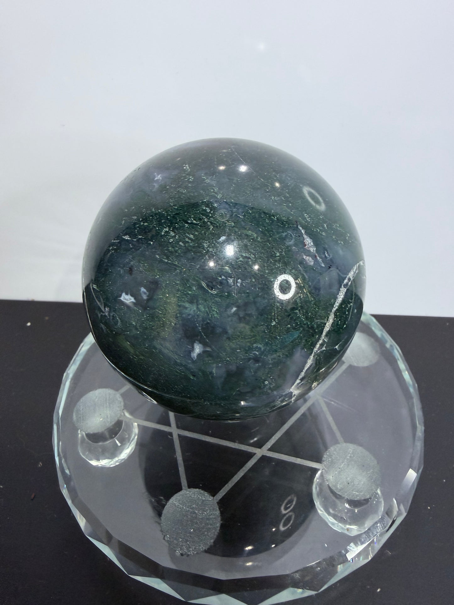 Moss Agate Sphere – 500g | 7.1cm