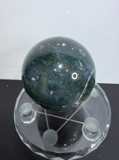 Moss Agate Sphere – 500g | 7.1cm