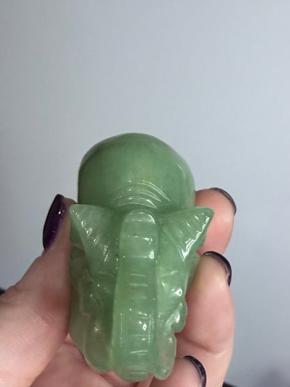 Green Aventurine Elephant Carving