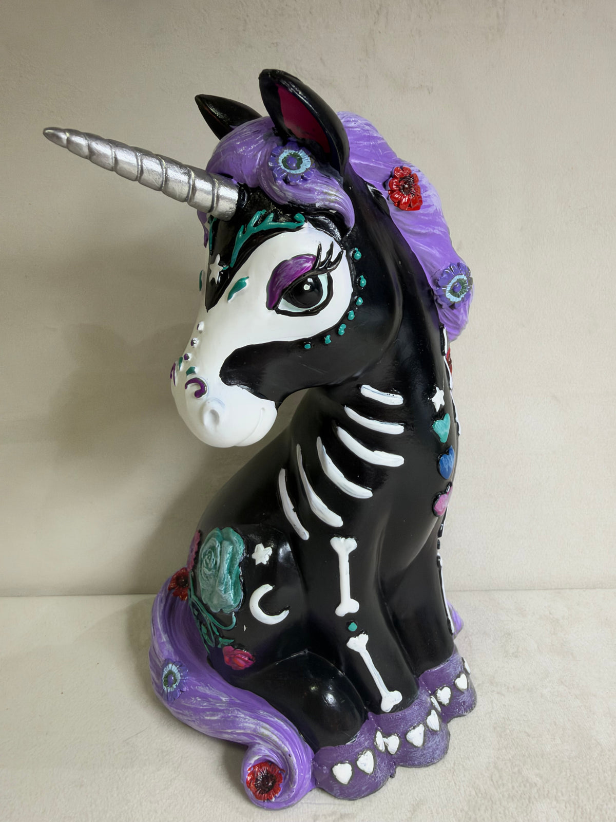 Sugarcorn Gothic Skeleton Unicorn Figurine – Nemesis Now – 22cm