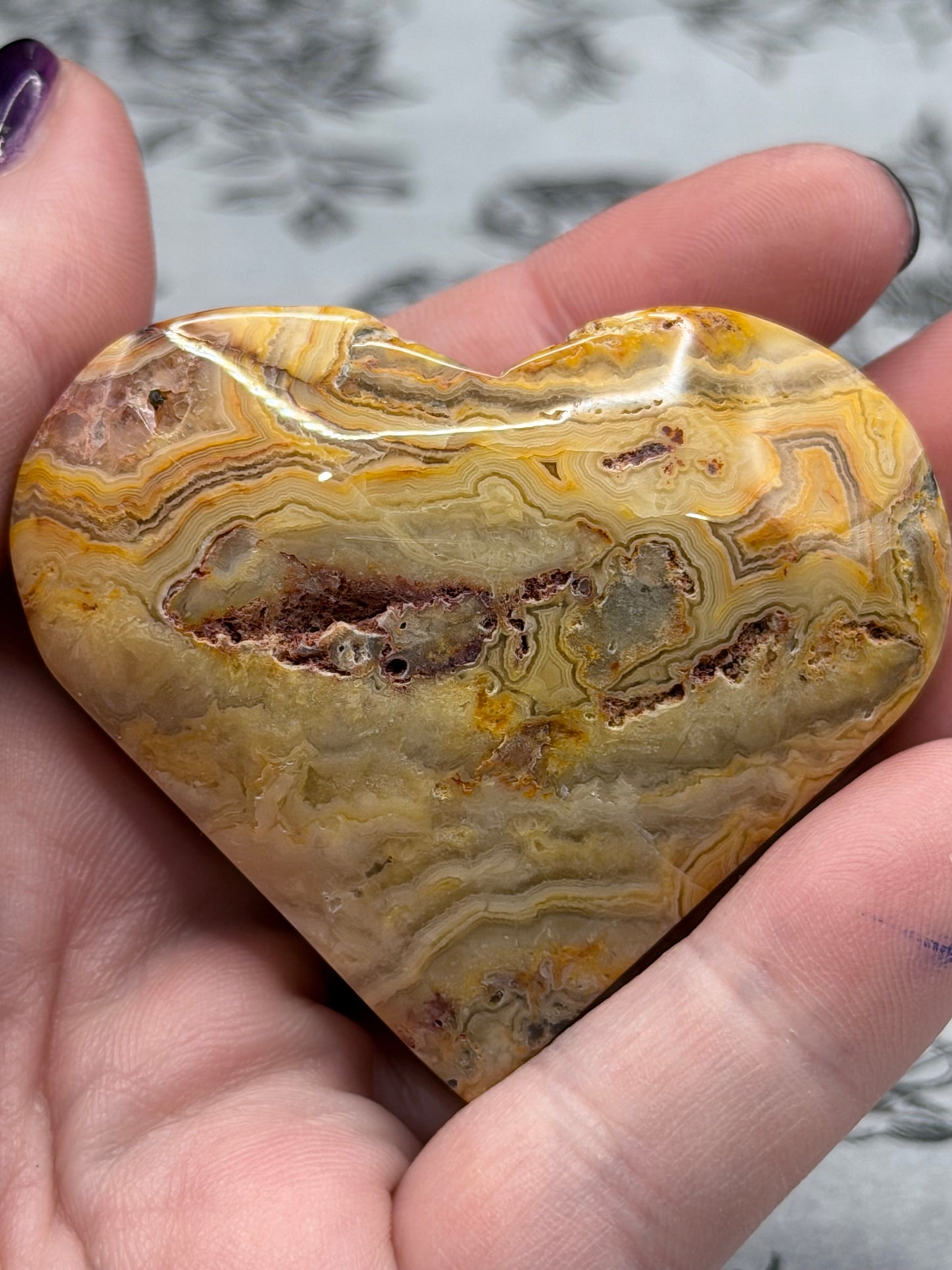 🇦🇺 Australia Map Crazy Lace Agate Heart