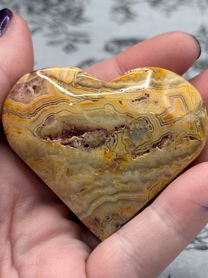 🇦🇺 Australia Map Crazy Lace Agate Heart