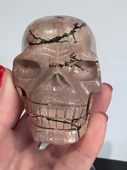 Picture Jasper Skull Carving – 338g
