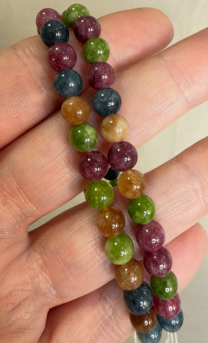 6mm Multicolour Tourmaline Bracelet