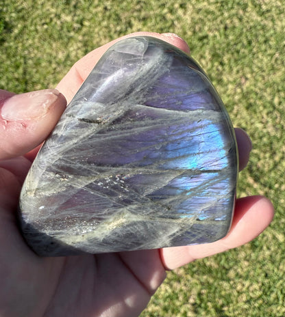 Polished Purple Flash Labradorite Freeform