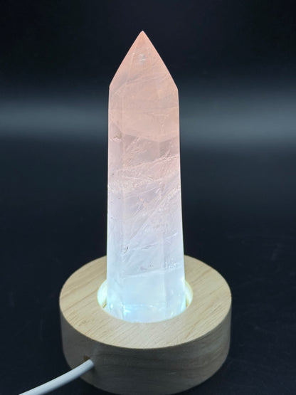 Rose Quartz point from Madagascar