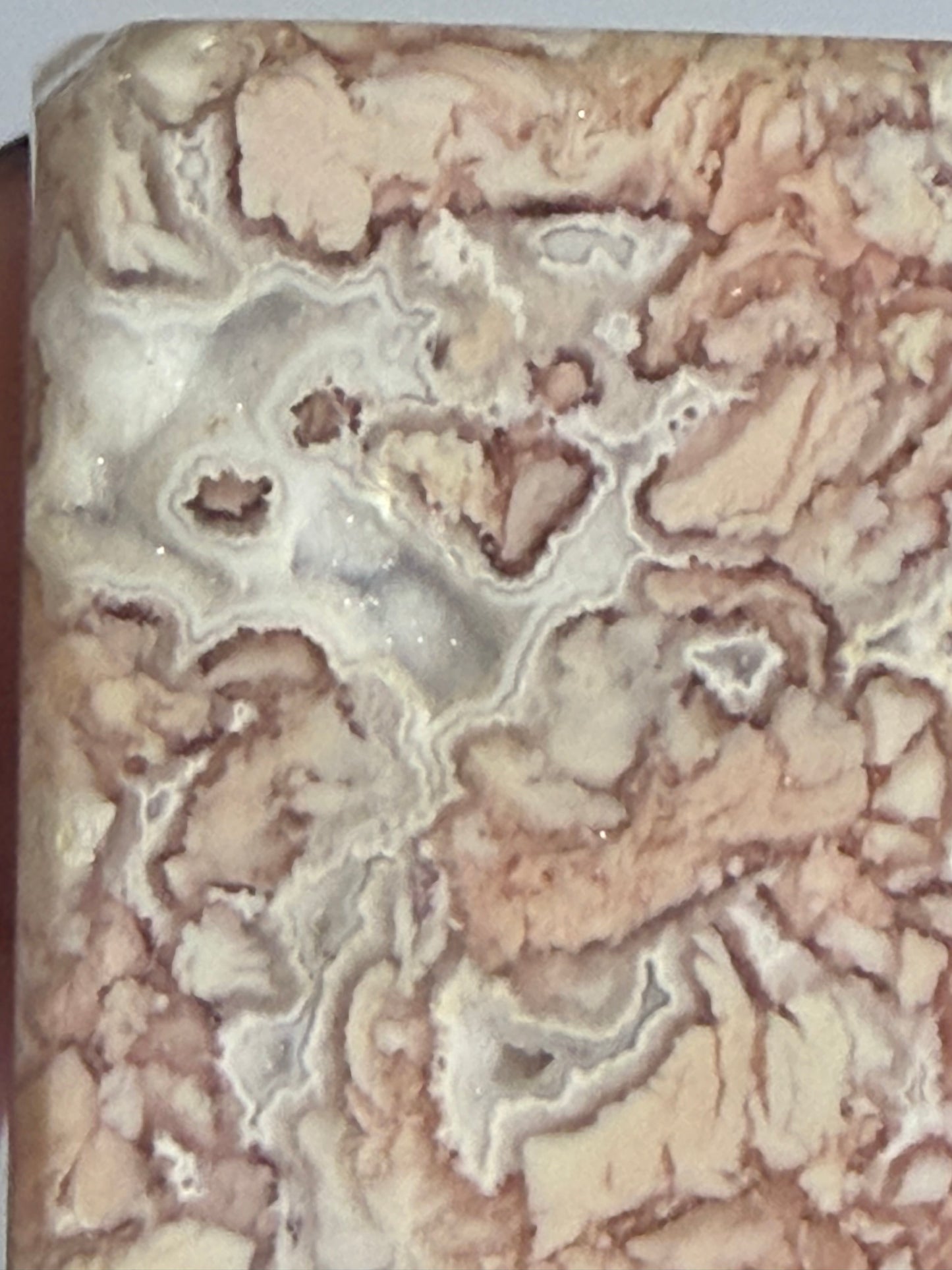 Pink Agate Druzy Floating Cube 3.6cm 110g B