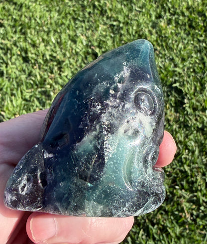 Blue Fluorite Shark Carving 7.2cm | 242g