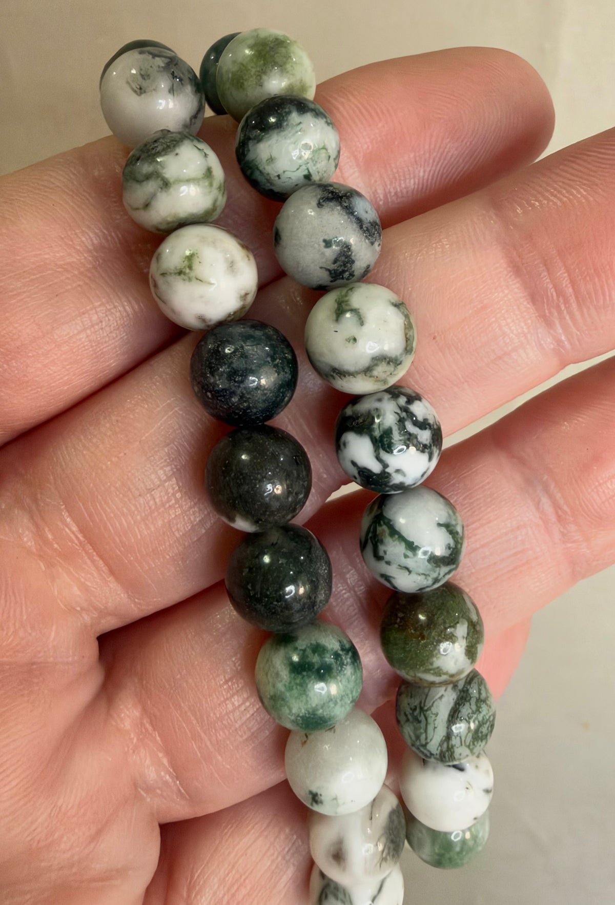 8mm Moss Agate Bracelet