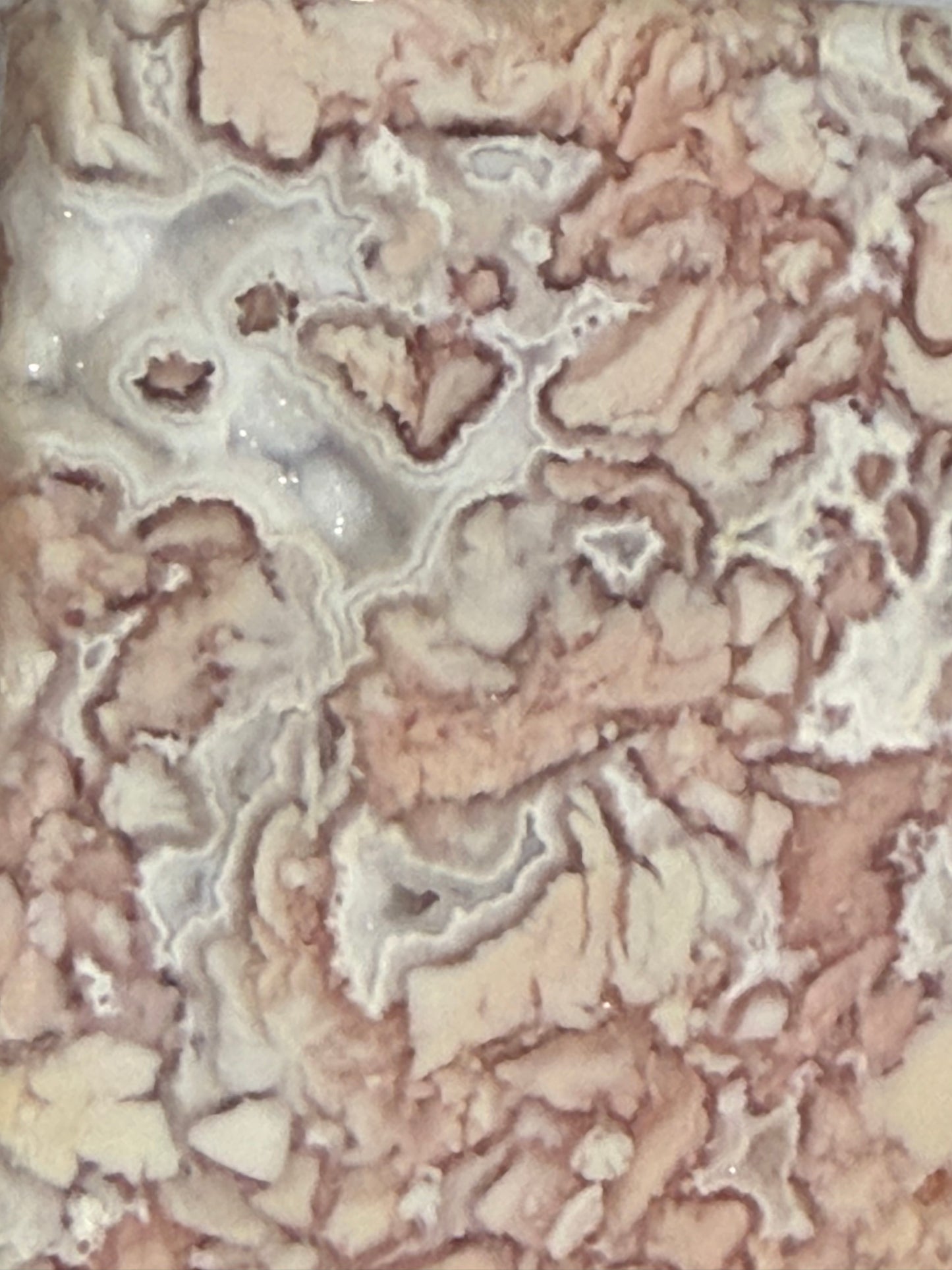 Pink Agate Druzy Floating Cube 3.6cm 110g B