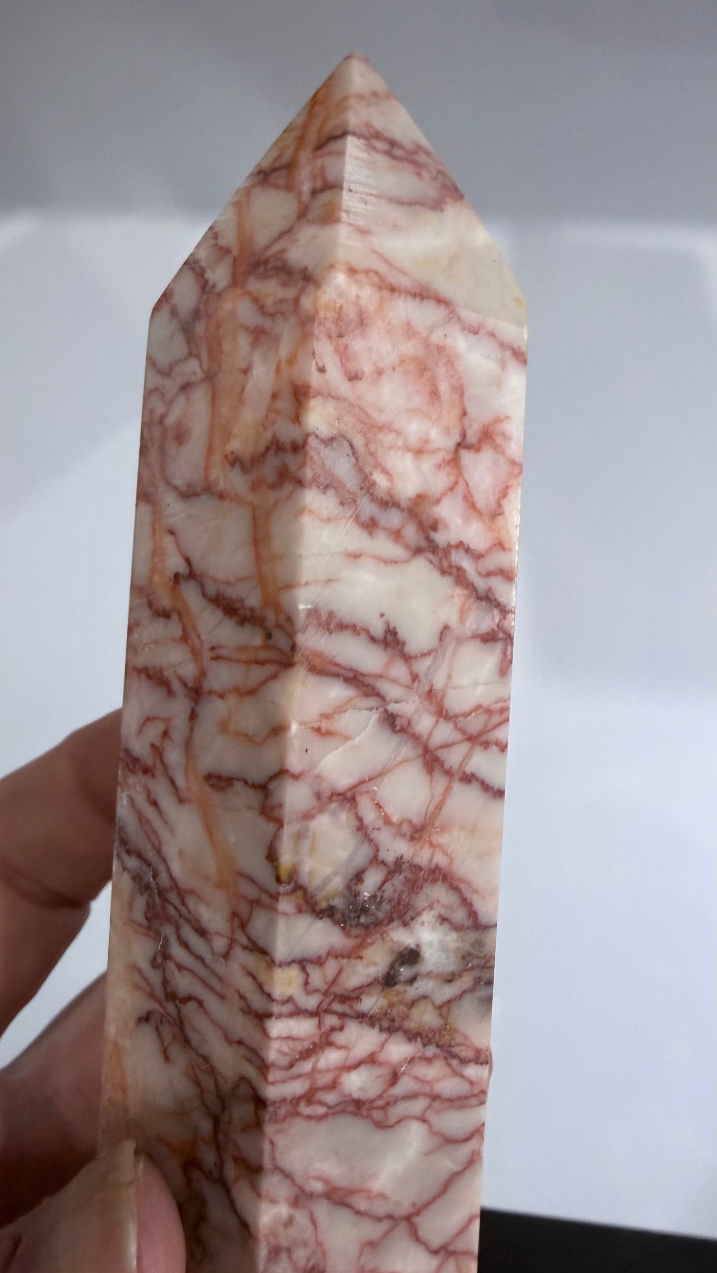 Red Vein Jasper Crystal Tower – 14cm | 330g A