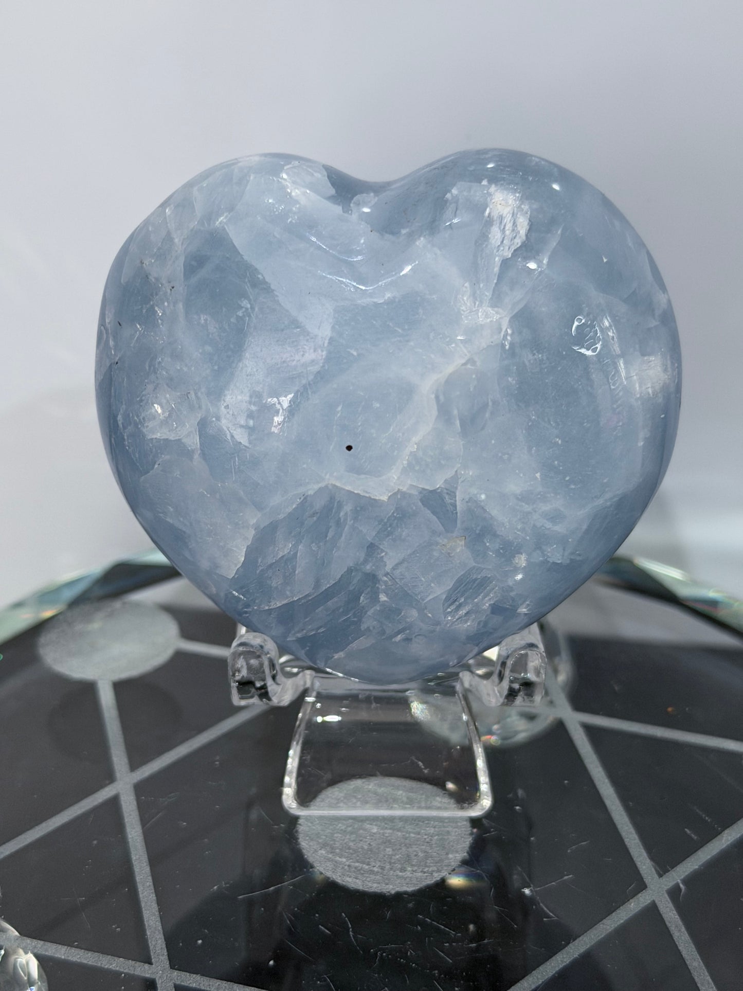 Blue Calcite Heart – 5.2 × 5 cm | 102 g