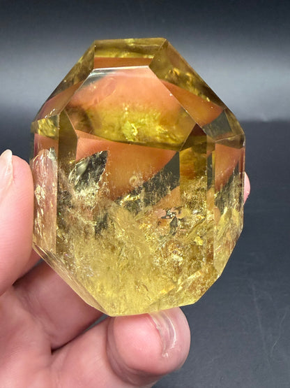 Golden Citrine Freeform — High Clarity with Rainbow Inclusions