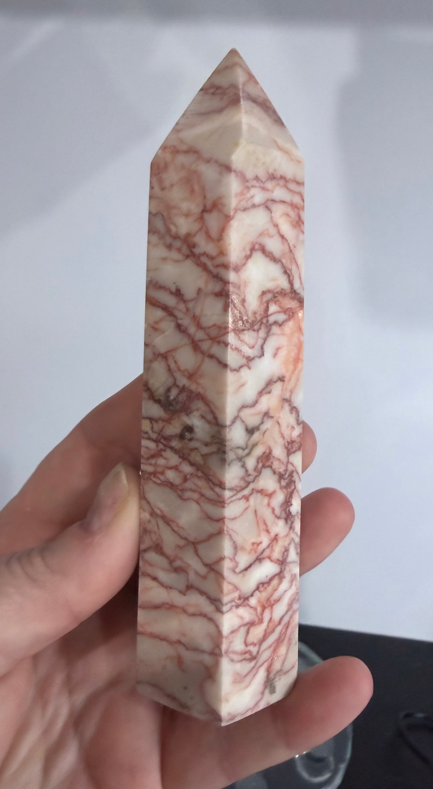 Red Vein Jasper Crystal Tower – 14cm | 330g A