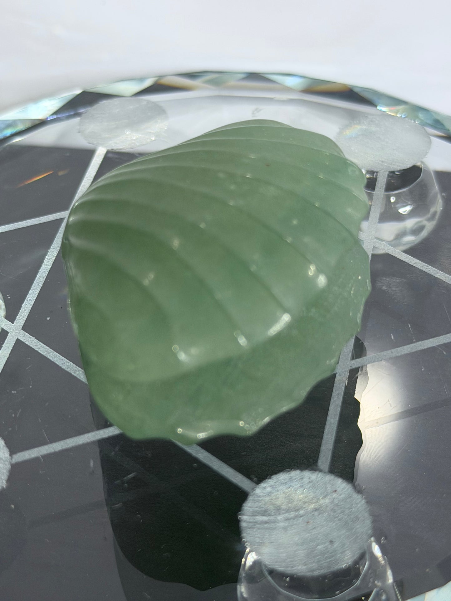 Green Aventurine Clam Shell