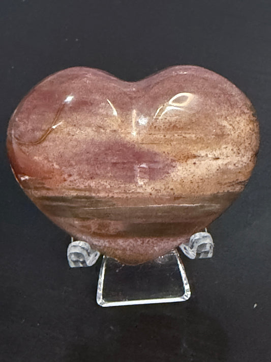 Petrified Wood Heart  C 5.1cm