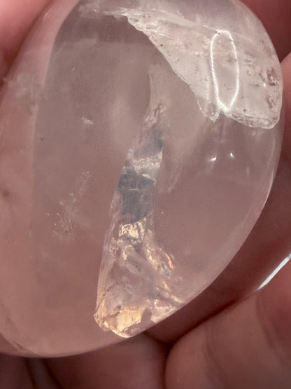 Super Gemmy Rose Quartz Heart – Love & Self Love (115g | 6.3 × 6cm)