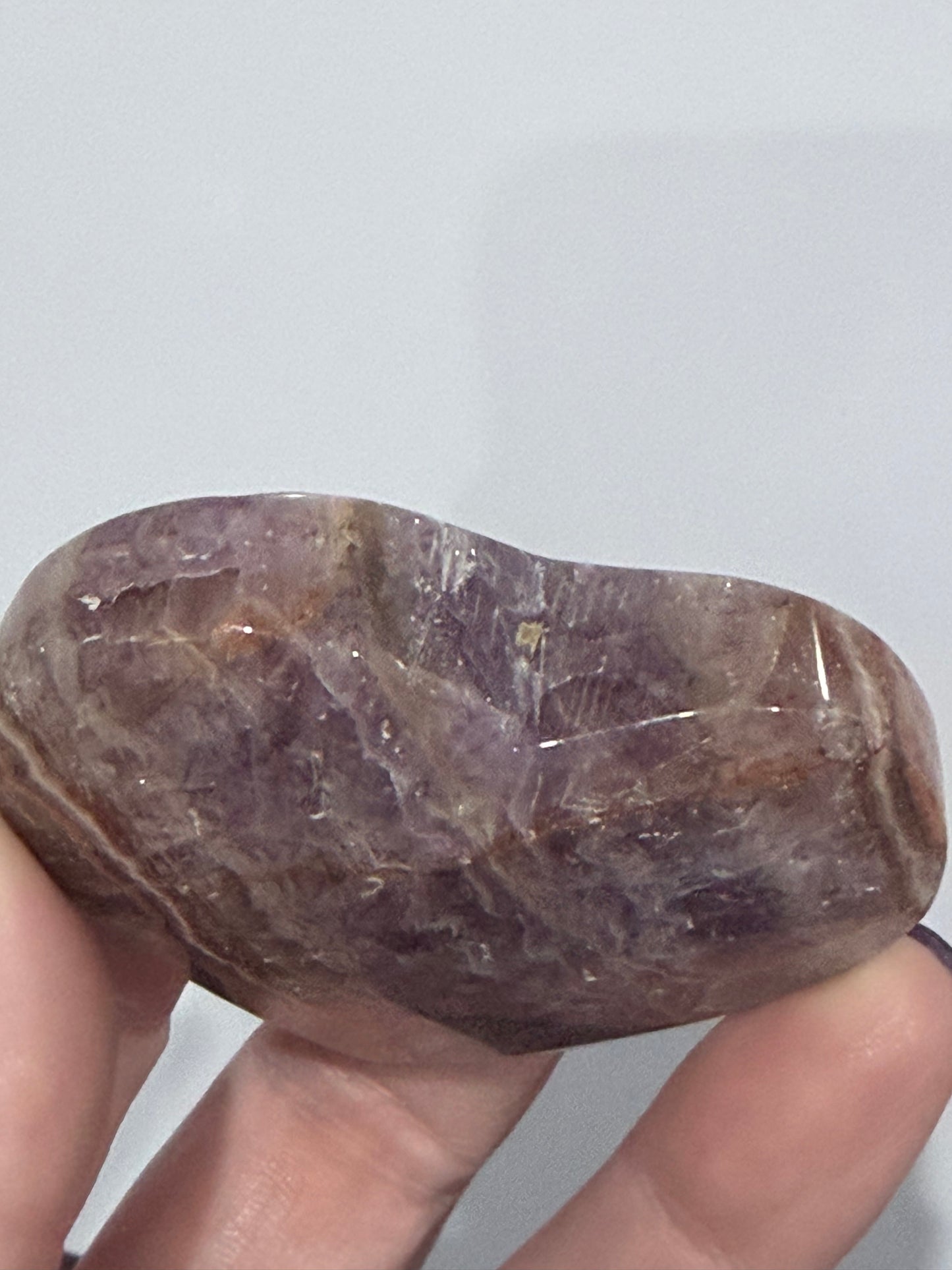 Amethyst & Agate heart J