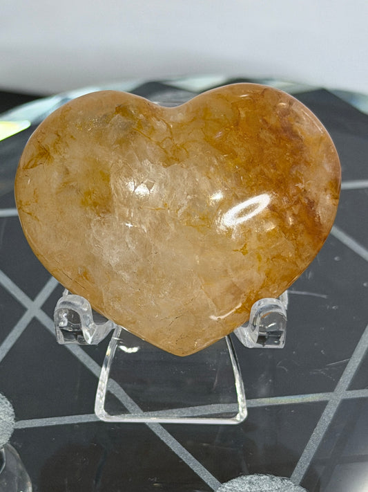 Golden Healer Quartz Heart E - 4cm