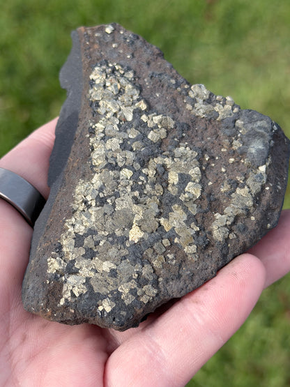 Natural Pyrite on Shungite Specimen – 174g