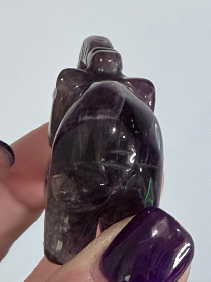 Amethyst Elephant Carving – 5cm