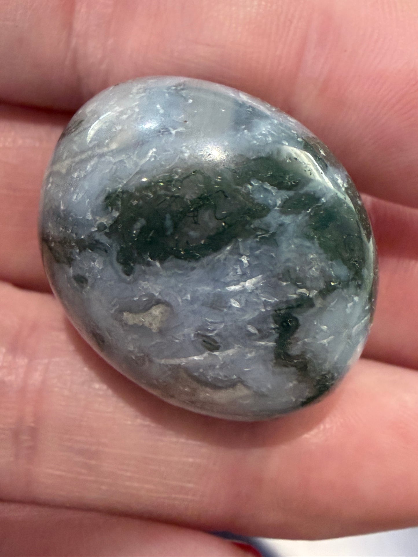 Moss Agate Tumble – Intuitively Chosen