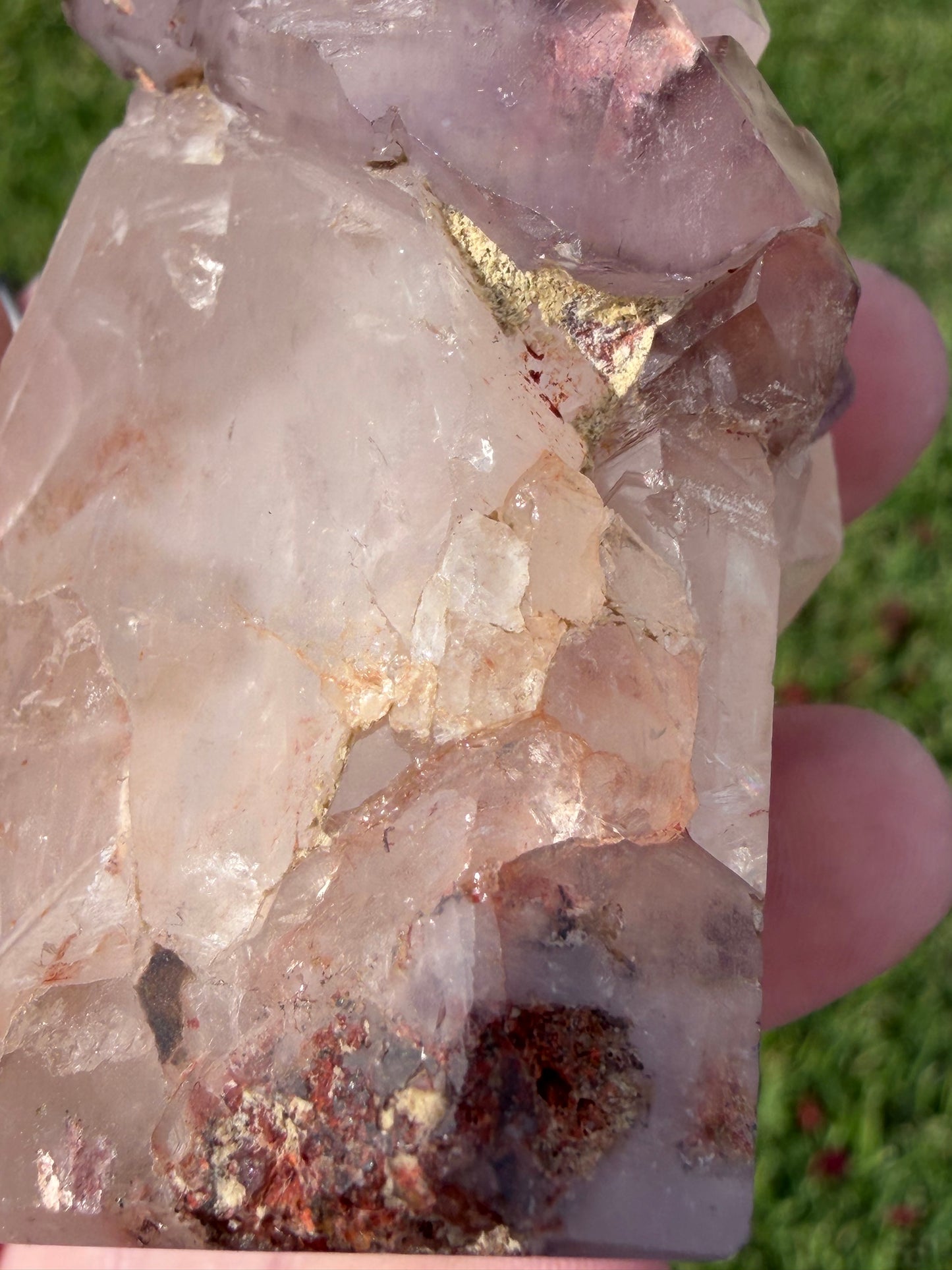 Large Included Amethyst Cluster Point– 215g | 8.5cm