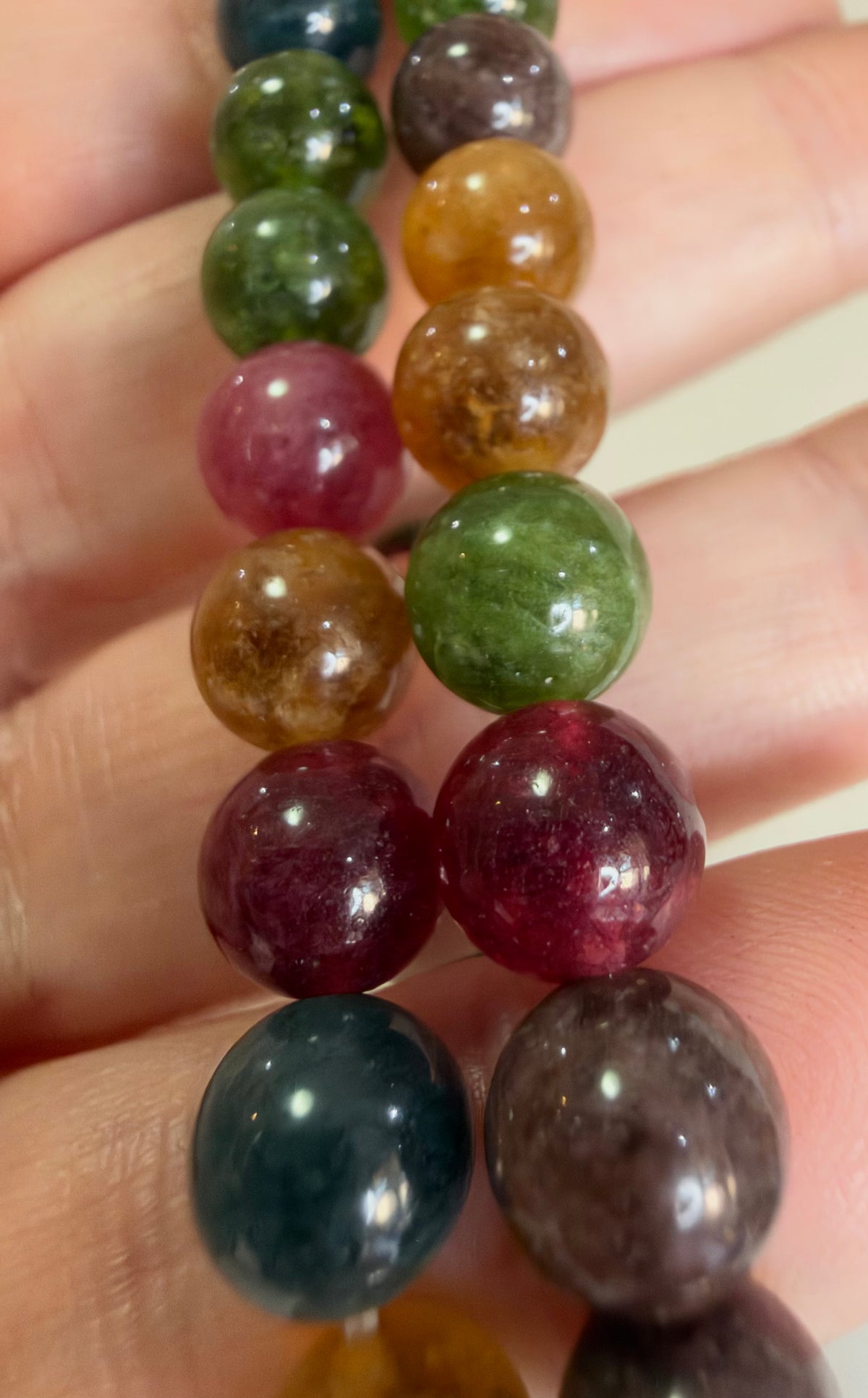 8mm Multicolour Tourmaline Bracelet