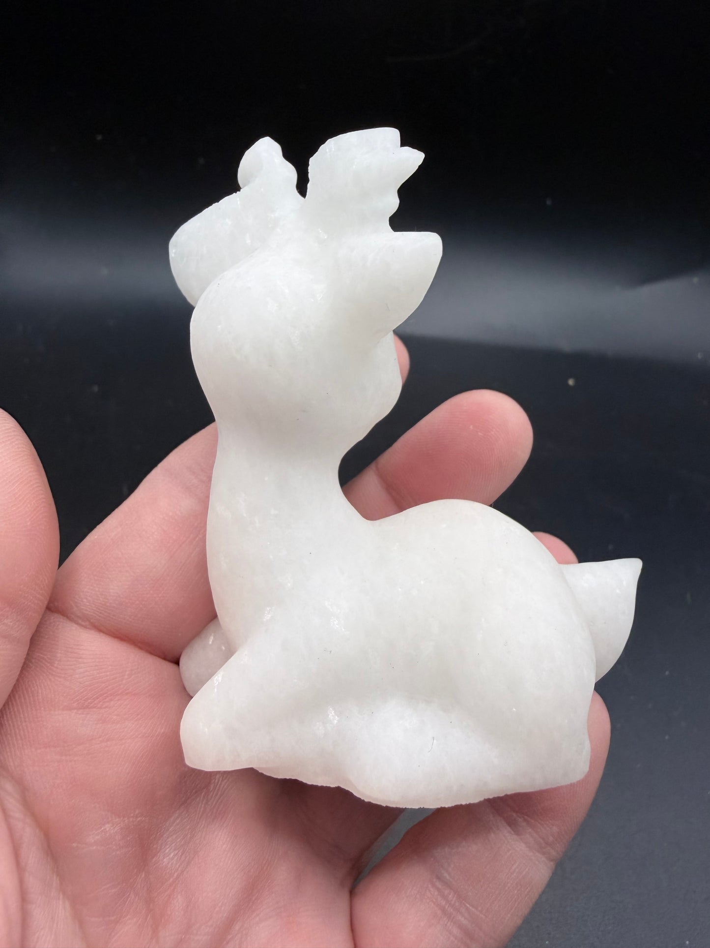 White Marble Jade Doe