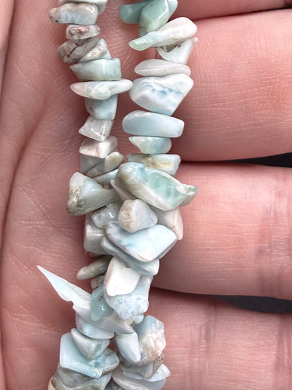 Larimar Chip Necklace & Bracelet