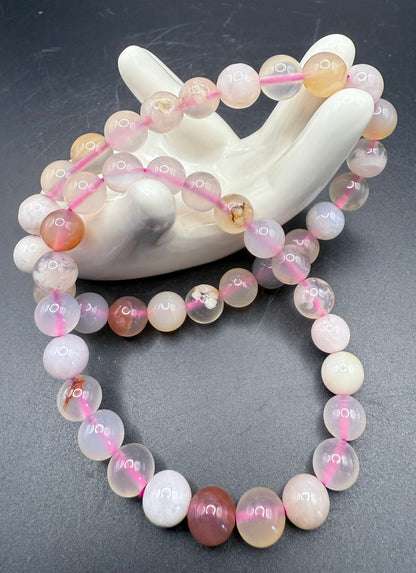Flower Agate 8mm Bracelet