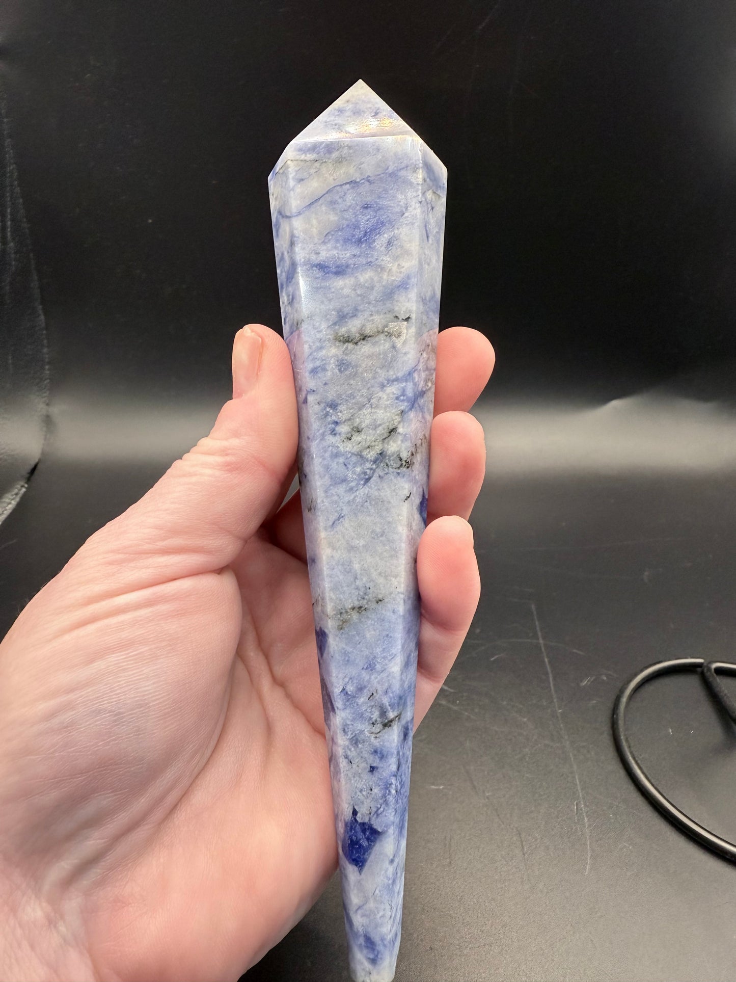 Afghanite Sodalite Wand With Stand
