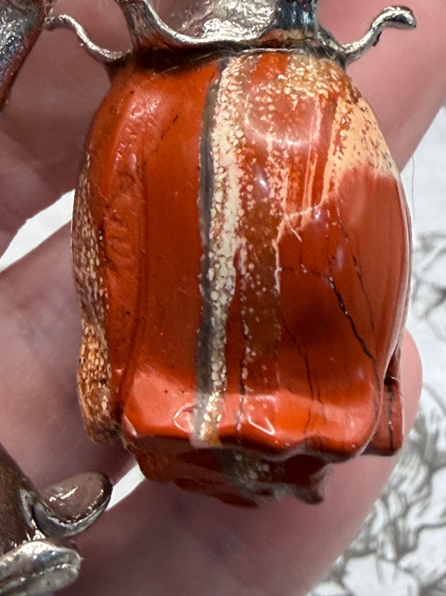 Dream Amethyst & Red Jasper Crystal Double Rose Stem (20cm)