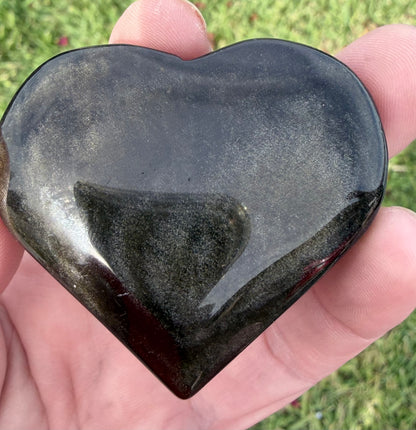Gold Sheen Obsidian Heart – 7cm