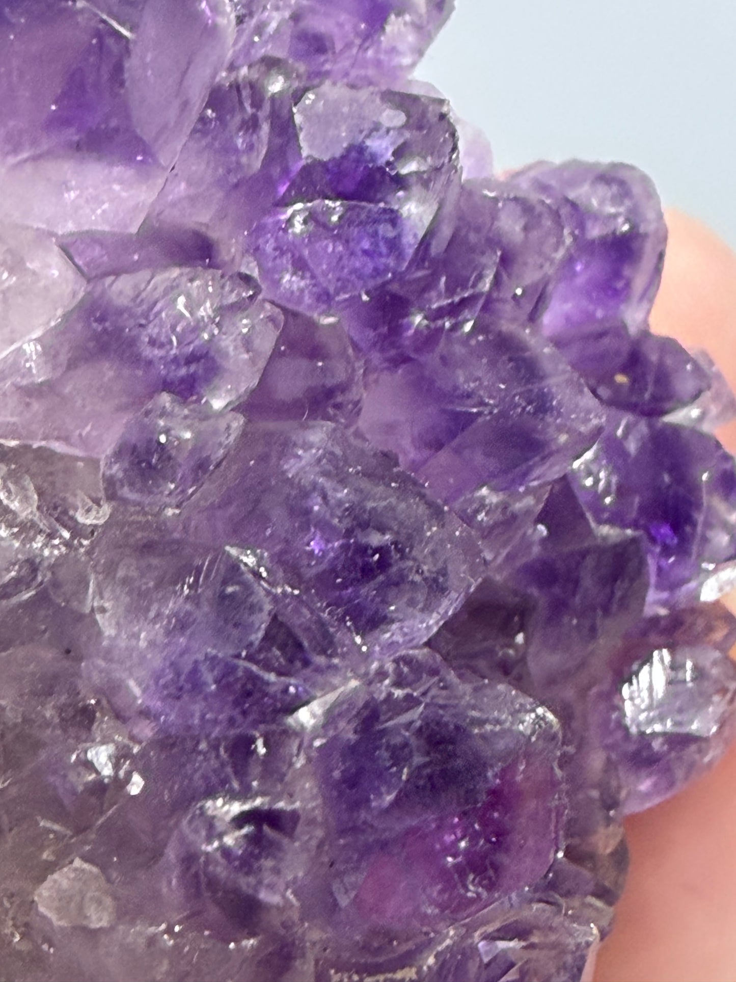 Amethyst Druzy Heart Cluster With Stand (A)