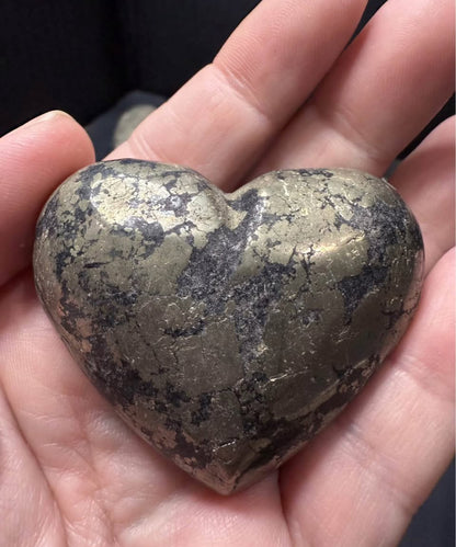 Pyrite Heart – 5cm (Intuitively Chosen)