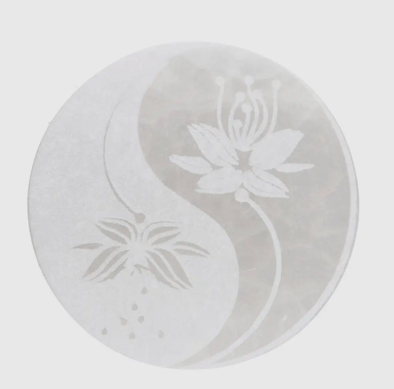 Extra Yin and Yang Circular Selenite Plate